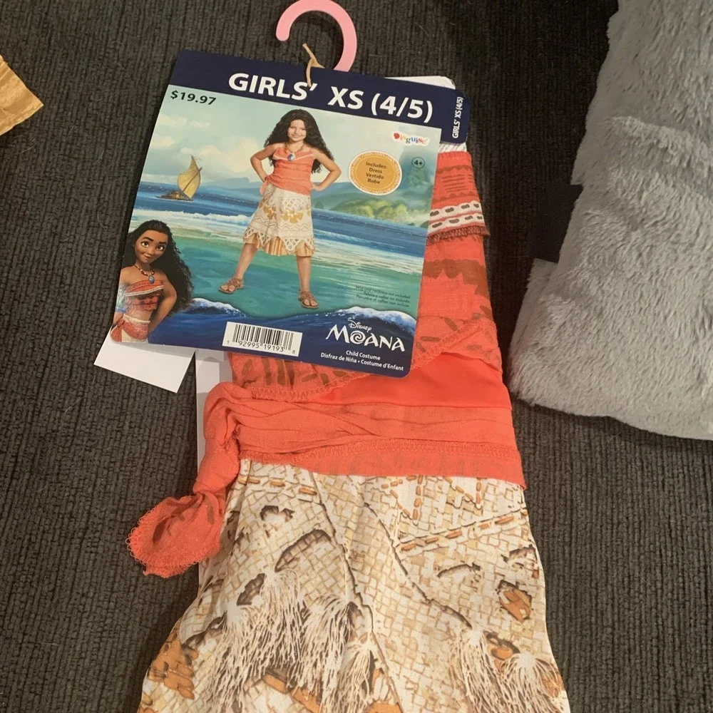 Disney MOANA Classic Costume for Girls Size XS (4/5) Halloween Dress Up Play NEW